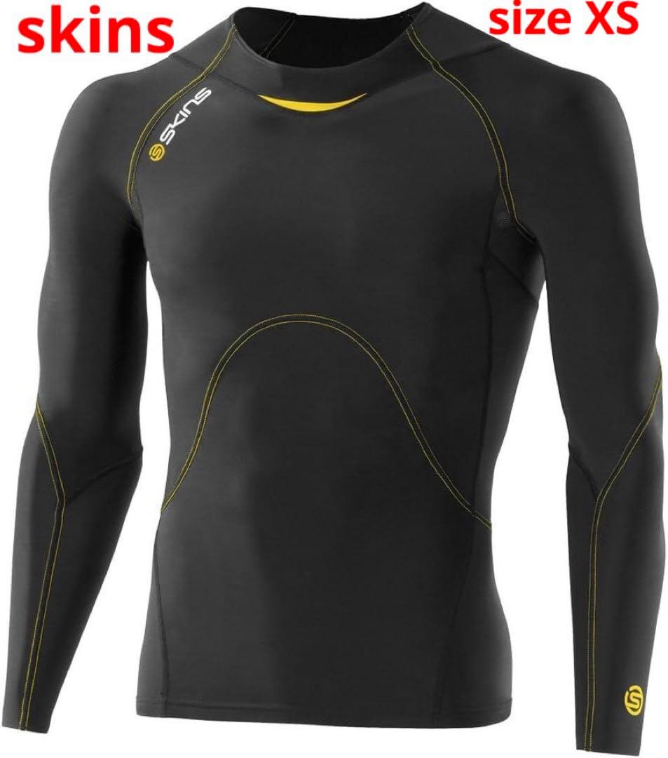 スキンズSKINSコンプレッションTシャツ　長袖トップスシャツ　メンズXS 2024モデル】スキンズ SERIES-1 コンプレッション インナーシャツ 長袖