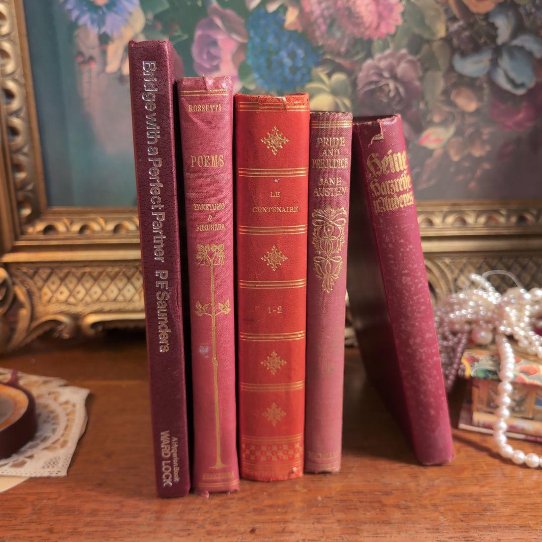 背表紙も美しい洋書や古書 フランス洋書 アンティーク洋書 洋書