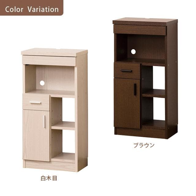 《新品・送料無料》《完成品》NEWルーター収納40 (白木目) (ブラウン)