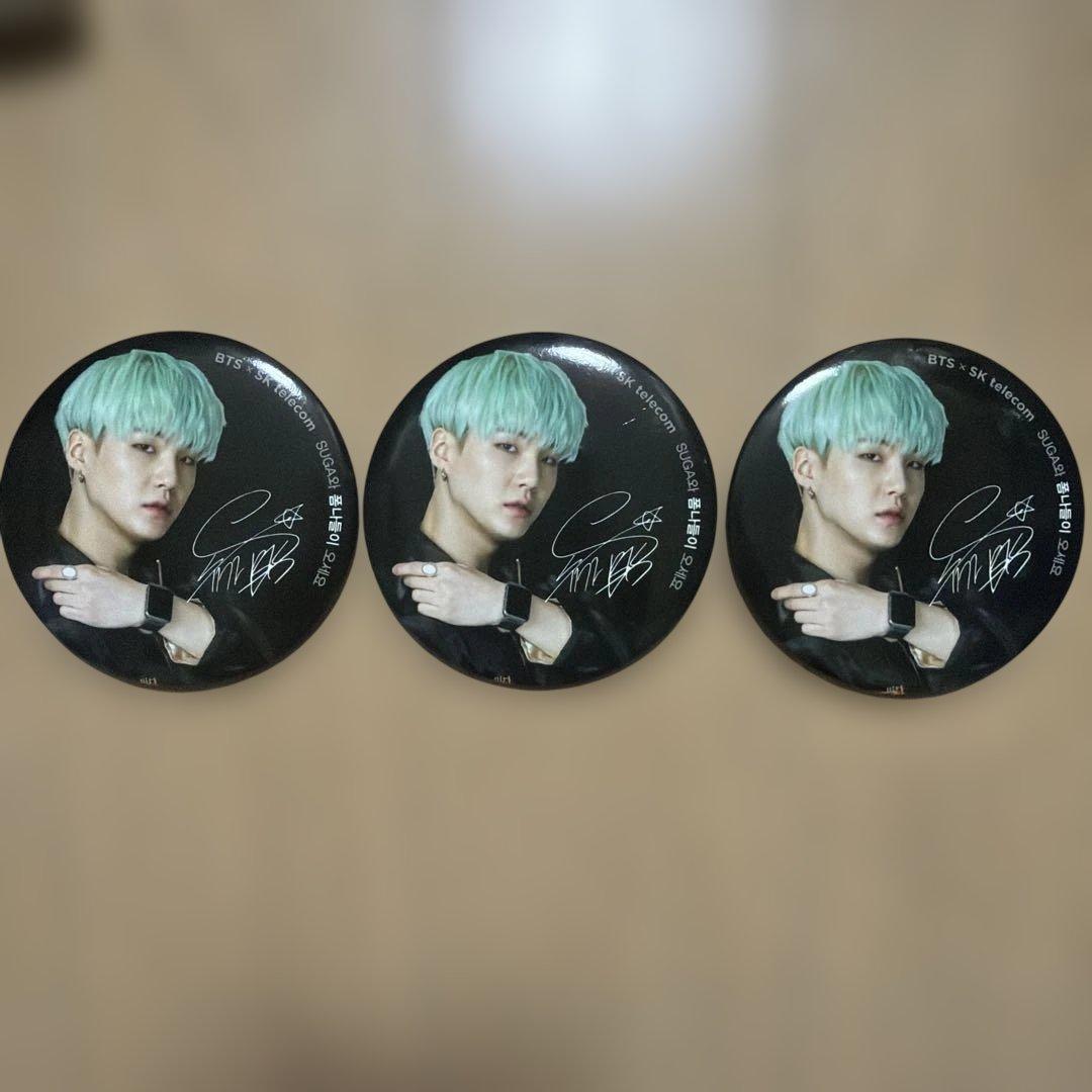 BTS SUGA ユンギ 缶バッジ SK telecom - メルカリ