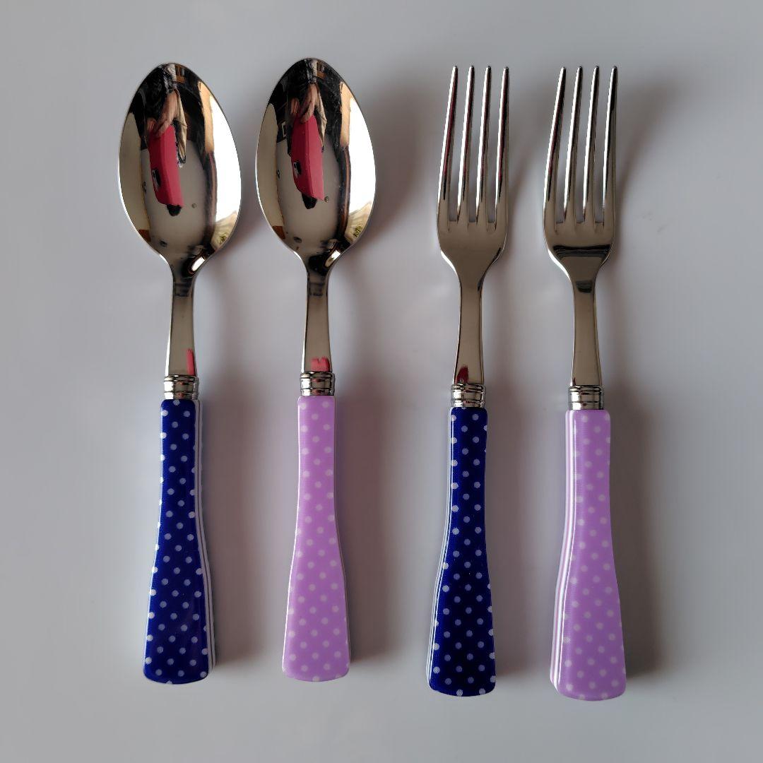 SABRE サーブル スプーン フォーク 4本セット ドット柄 - メルカリ