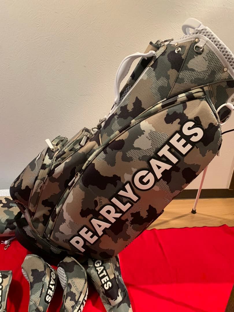 最終価格【希少完売済み】パーリーゲイツ カモ キャディバッグ 他7点セット 新品正規品 パーリーゲイツ 入手困難 スタンド キャディバッグ