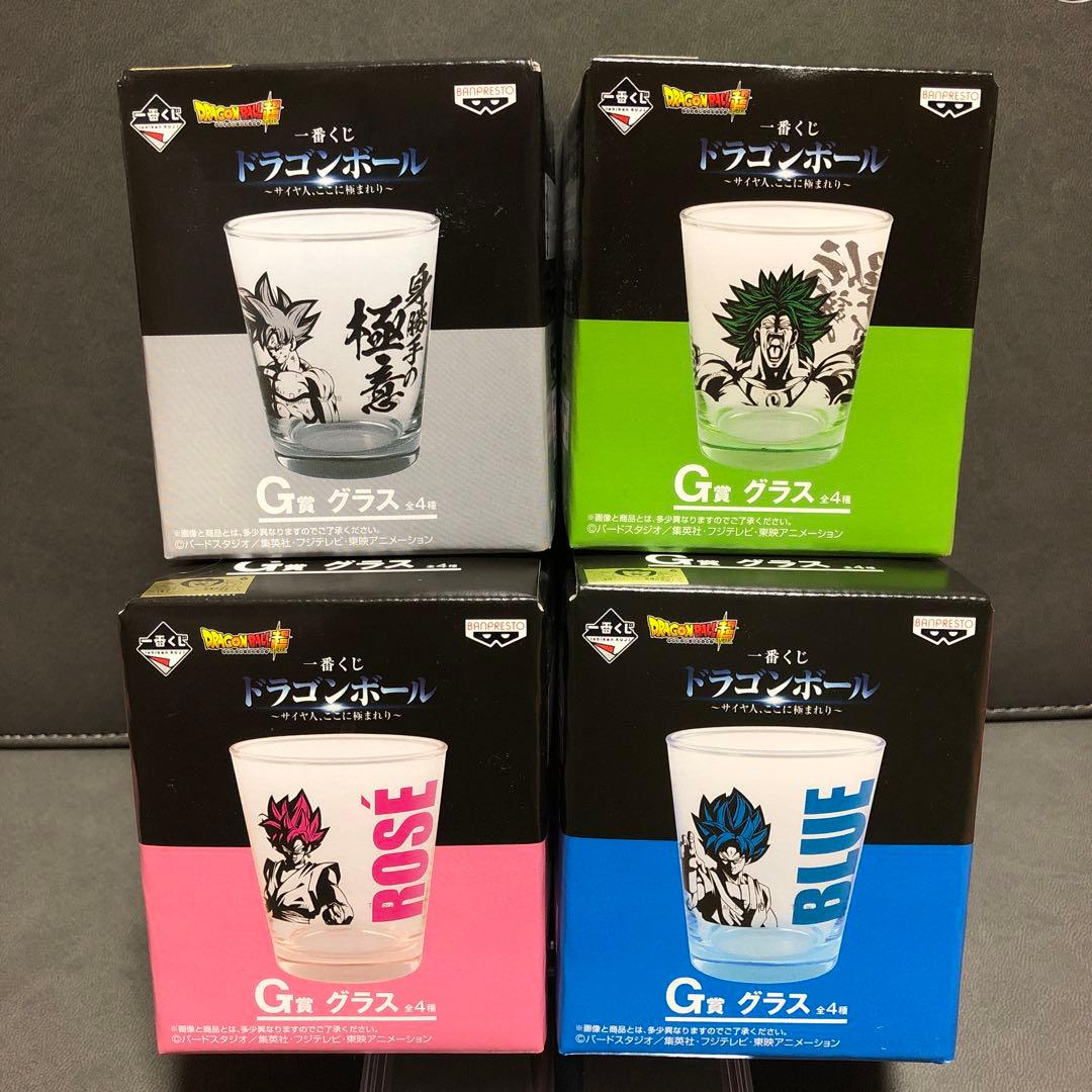 見本！一番くじ ドラゴンボール グラス 4種セット（中身確認の為、開封