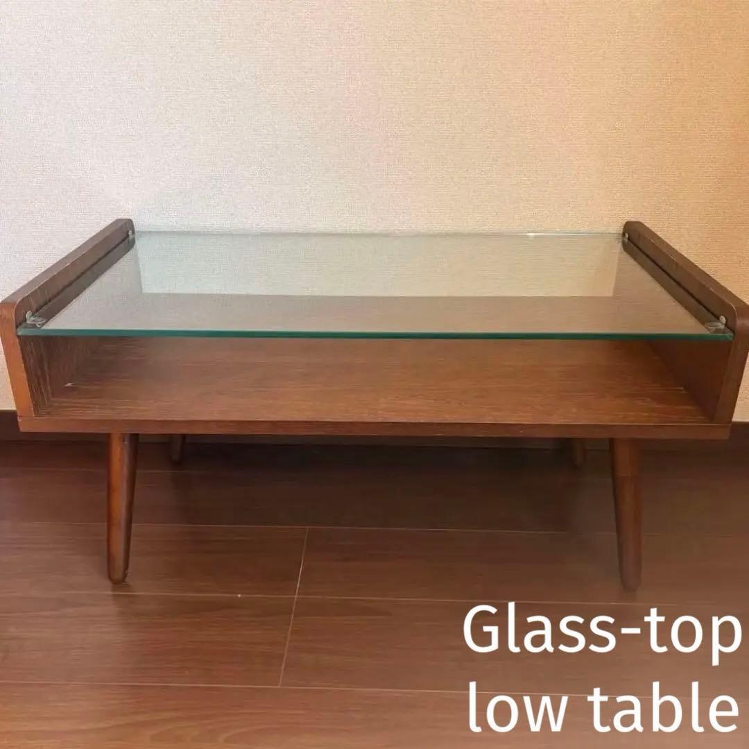 天然木 オーク材 Gigi ジジ ガラステーブル センターテーブル