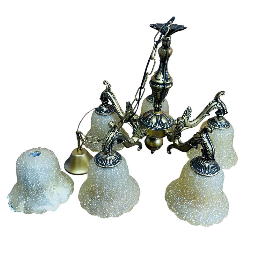 秋月貿易　フロアライト　シャンデリア　５灯　点灯〇 秋月貿易 フロアライト シャンデリア 5灯 点灯〇