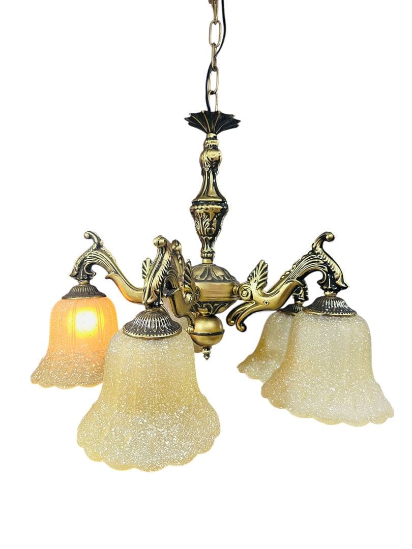 秋月貿易 フロアライト シャンデリア 5灯 点灯〇