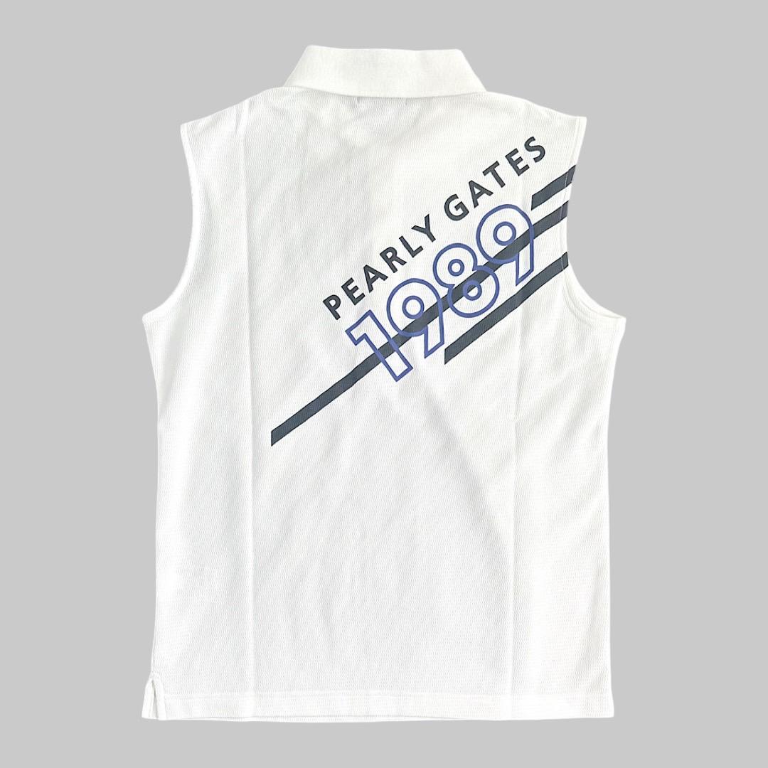 178 パーリーゲイツ ノースリーブポロシャツ ホワイト サイズ0 S