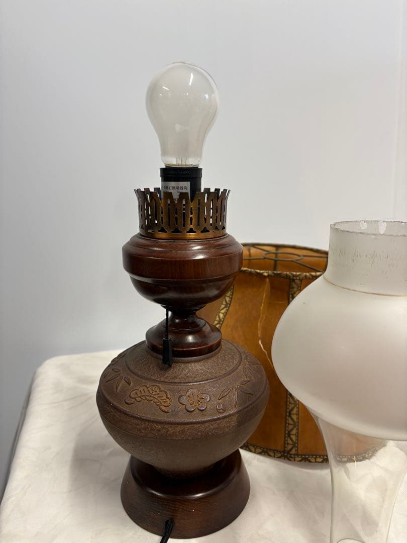 昭和レトロ】【アンティーク】オイルランプ型電気スタンド✨ガハハ本舗