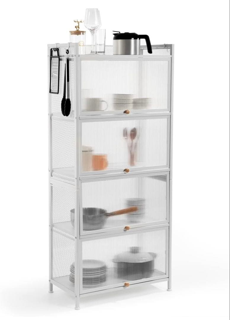 キッチンラック ルミナス ノワール キッチンラック キッチンボード ウッドシェルフ天板