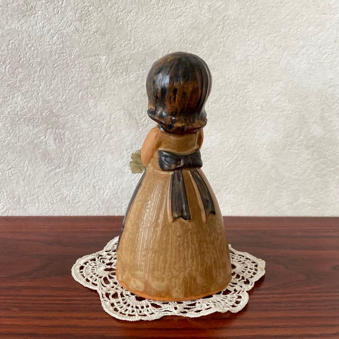 フラワーガール 陶器 置物 スウェーデン 北欧 ヴィンテージ