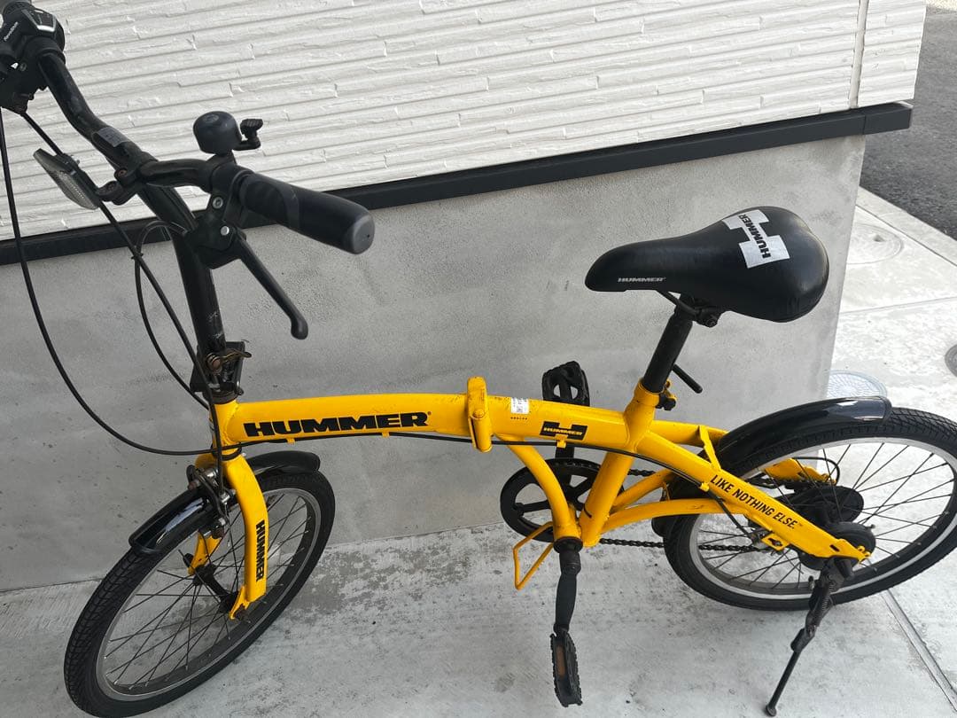 引き取りの場合は1万円引き』HUMMER 折りたたみ自転車 黄色 オレンジ