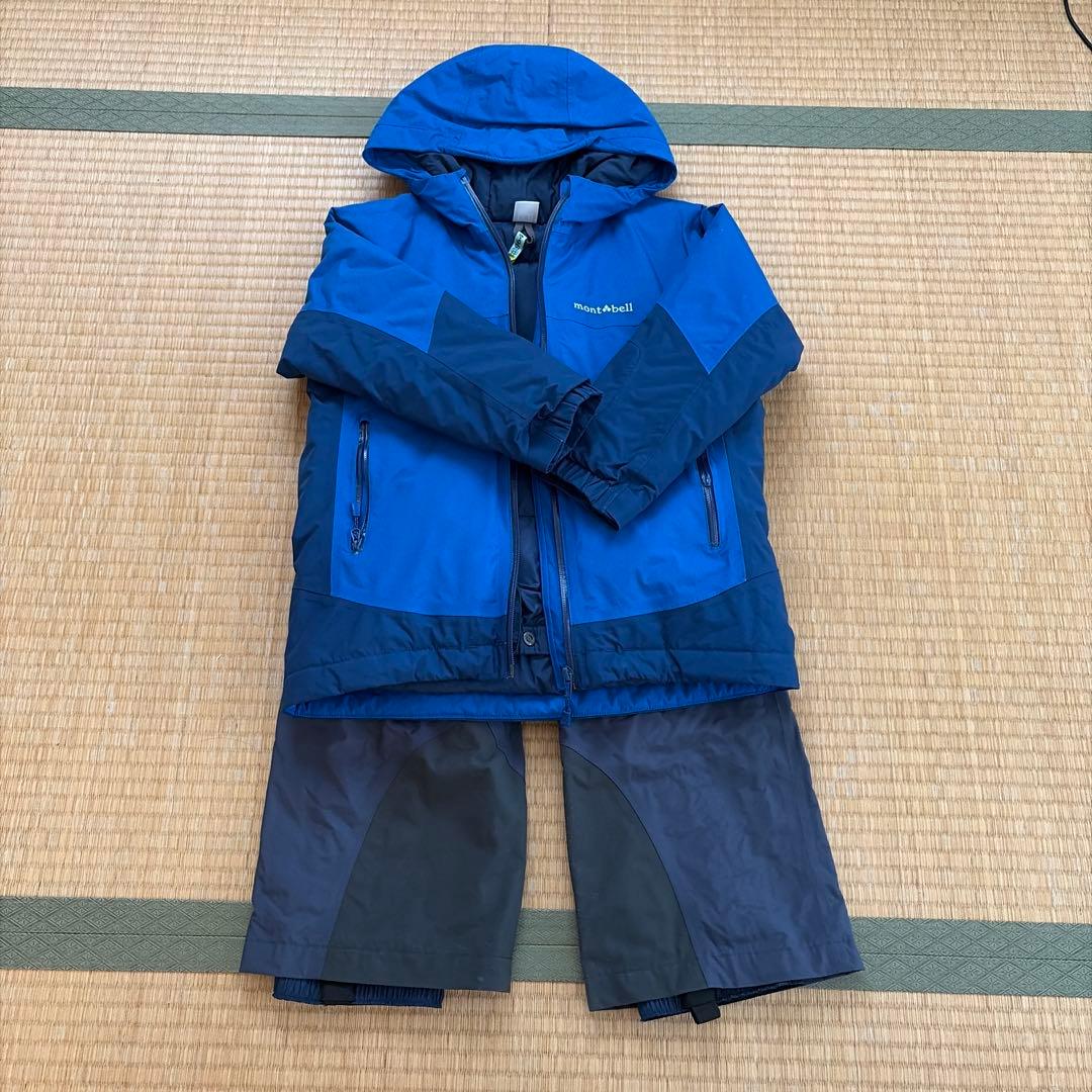 モンベル　子ども用スキーウェア 青と黒 montbell/モンベル スノーウェア（スキーウェア・スノボウェア