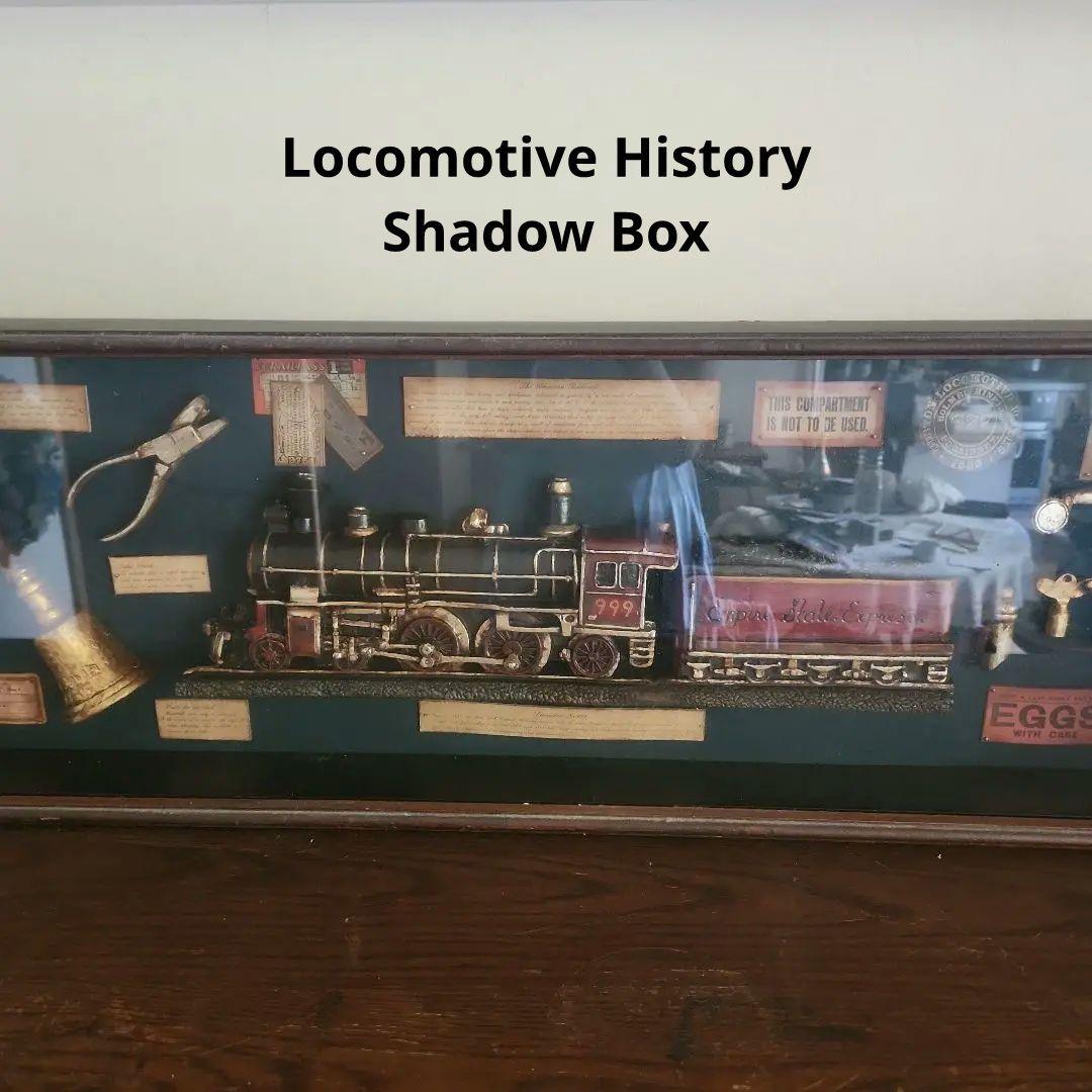 ハンドメイド　70年代ヴィンテージ　シャドーボックス 鉄道 シャドーボックス（街並み1) | iichi 日々の暮らしを心地よくする