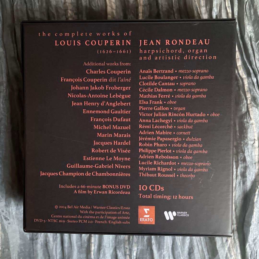輸入盤日本語解説付き J.ロンドー ルイ・クープラン作品全集10CD+1DVD