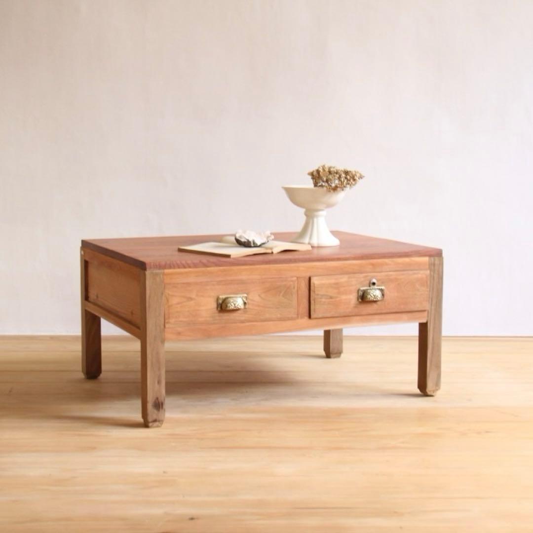 剥離家具　センターテーブル　M016　古道具　古家具　ビンテージ　アンティーク 剥離家具 センターテーブル ローテーブル M016 古道具 古家具