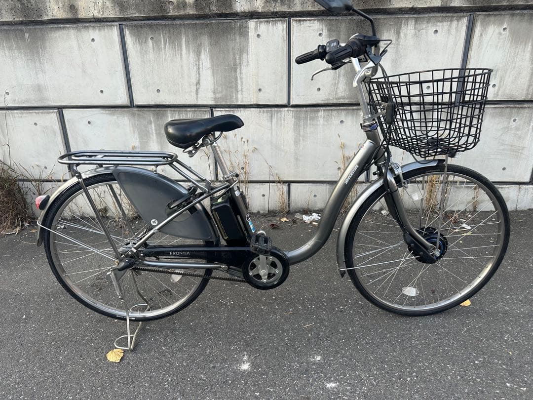 ブリヂストン電動アシスト自転車 グレー バスケット付き お買い上げ自転車のご紹介 ⭐︎ブリヂストン⭐︎ ラクット20インチ