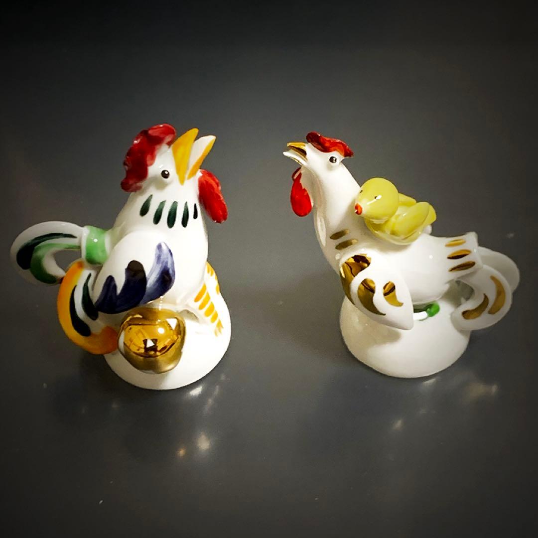 □美品☆ マイセン 手びねり 干支 鳥 酉 置物 限定 箱つき