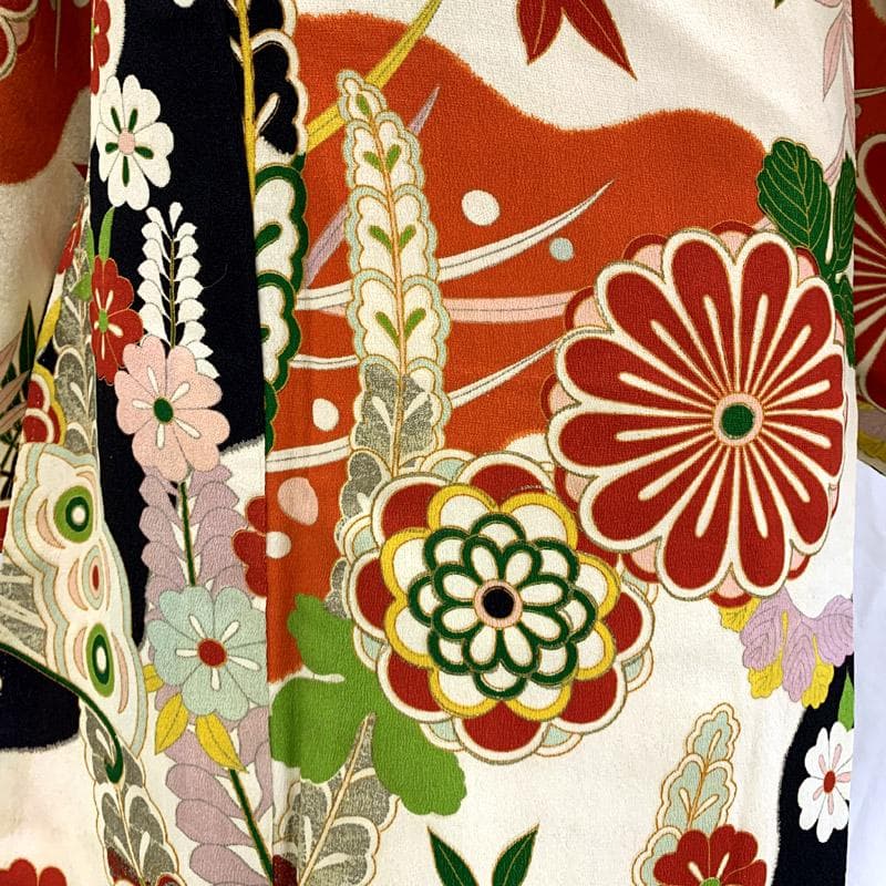 503aj16□卒業式 十三参り ジュニア アンティーク着物&六通袋帯□良好