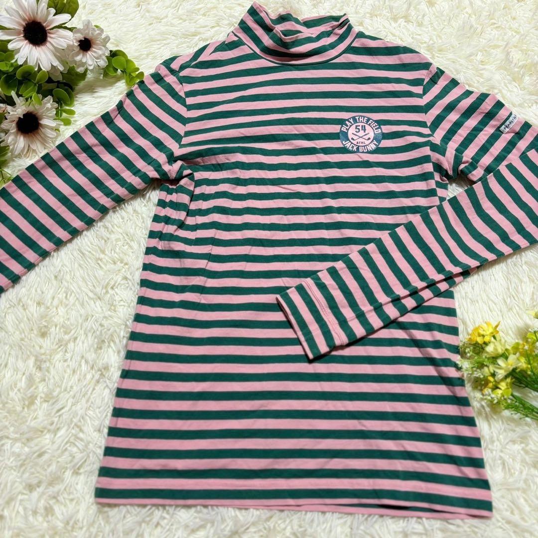 PEARLY GATES】長袖Tシャツ【O】ピンク×緑 ボーダー おしゃれ - メルカリ