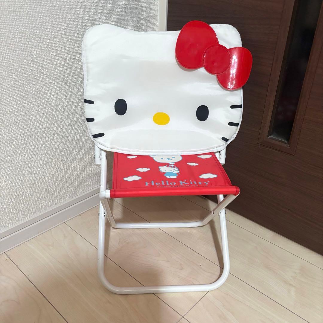 最終値下】早い者勝ち！ ハローキティ 折りたたみチェア イス - メルカリ