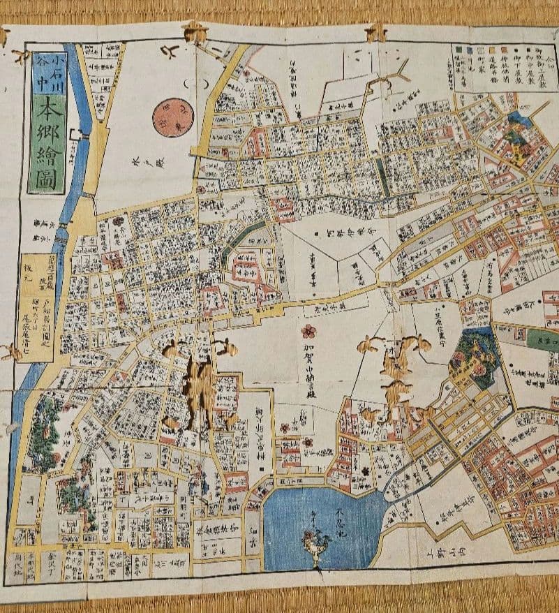 江戸切絵図【本郷湯島】尾張屋清七 古地図 本所絵図 江戸切絵図 尾張屋清七板 複製 / 地図のご購入は「地図の専門