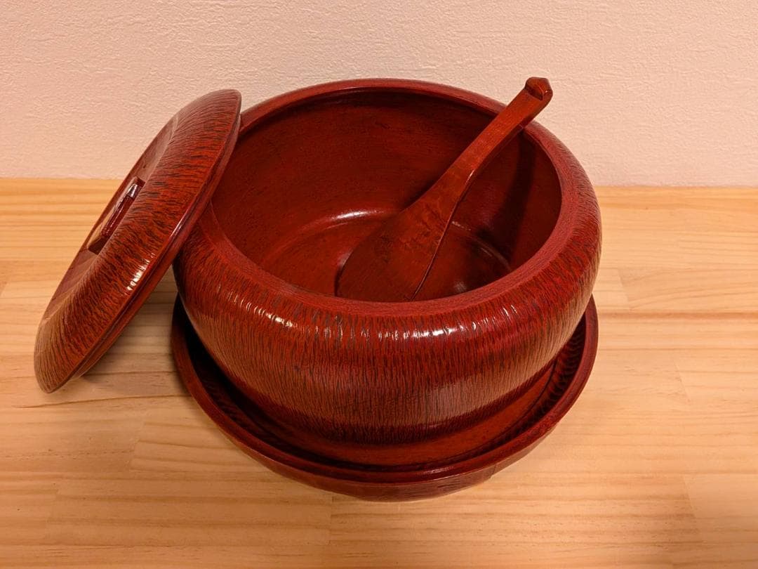 春慶塗 木製おひつ しゃもじ付き - メルカリ