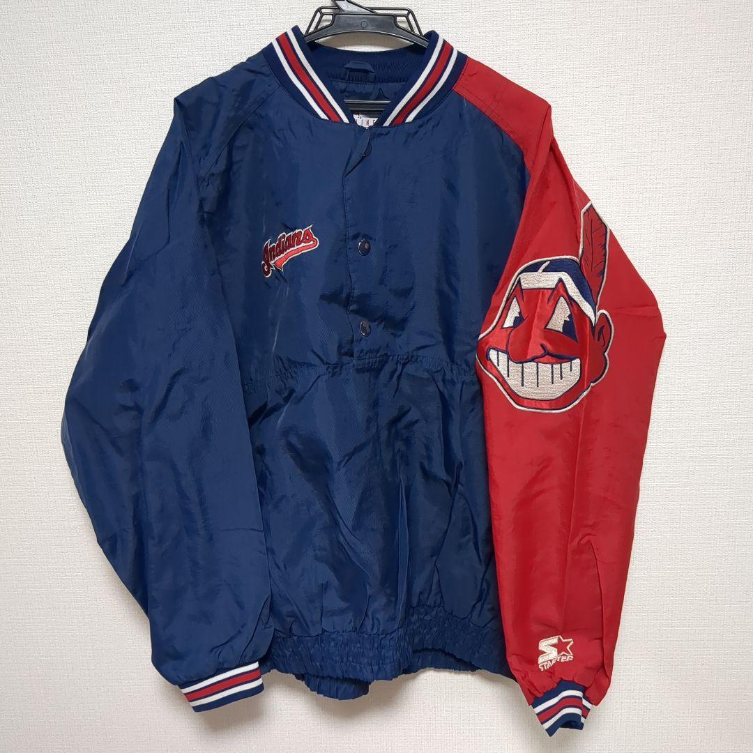 90s STARTER スターター ブルゾン ハーフボタン インディアンズ L