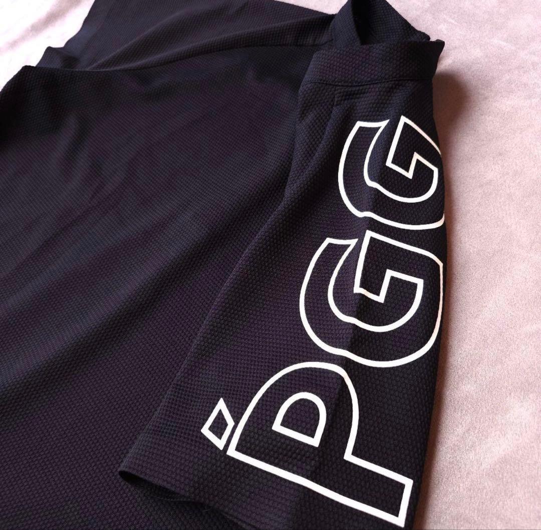 パーリーゲイツ2022年人気PGG×モックネック 半袖ゴルフシャツ 黒