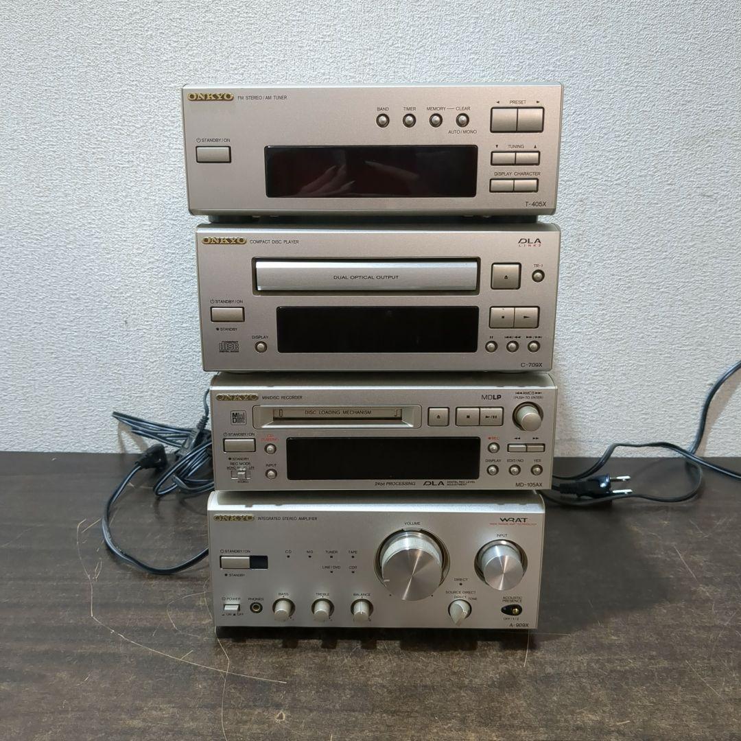 ONKYO オンキョー FM・AM、CD、MD、アンプセット M2079 🌰