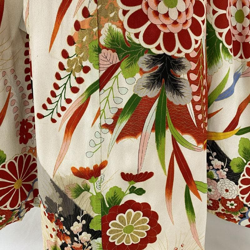 504ag34帯締め帯揚げしごき◎七五三 セミアンティーク 総柄 着物&袋帯