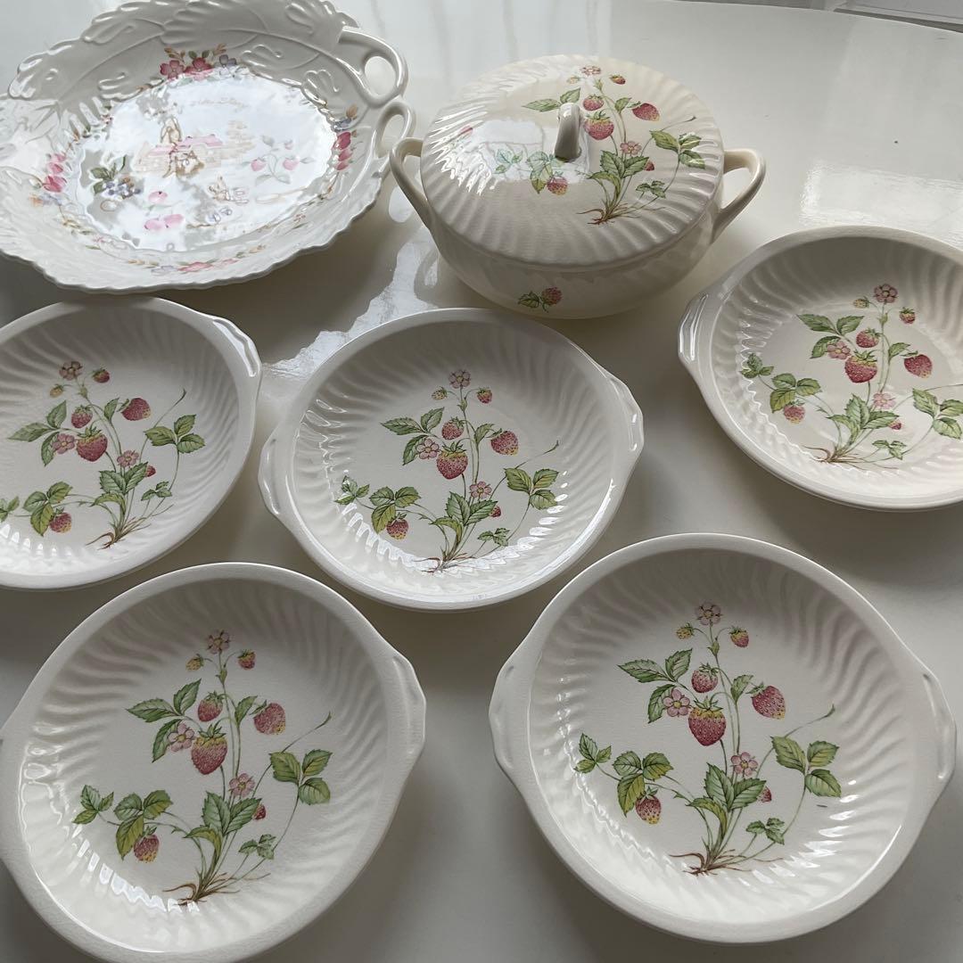 ミタニ ストーンウェア イチゴ柄食器セット 7点 ストロベリー - メルカリ