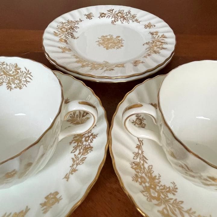 レア美品】ミントン☆ゴールドフラワー☆トリオ ペア - メルカリ