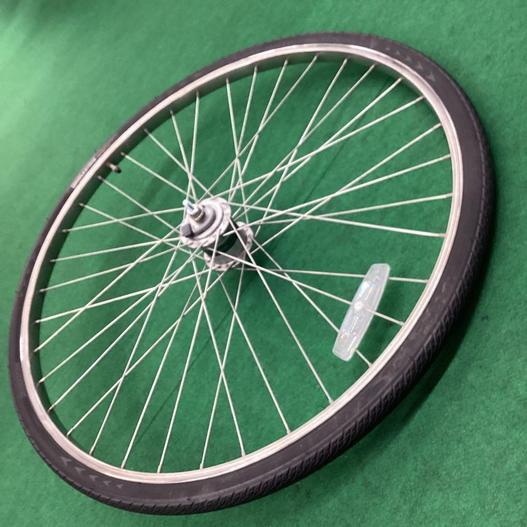ステンレス　リム&スポーク　前輪 27x1-3/8 ハブダイナモ j2端子　27