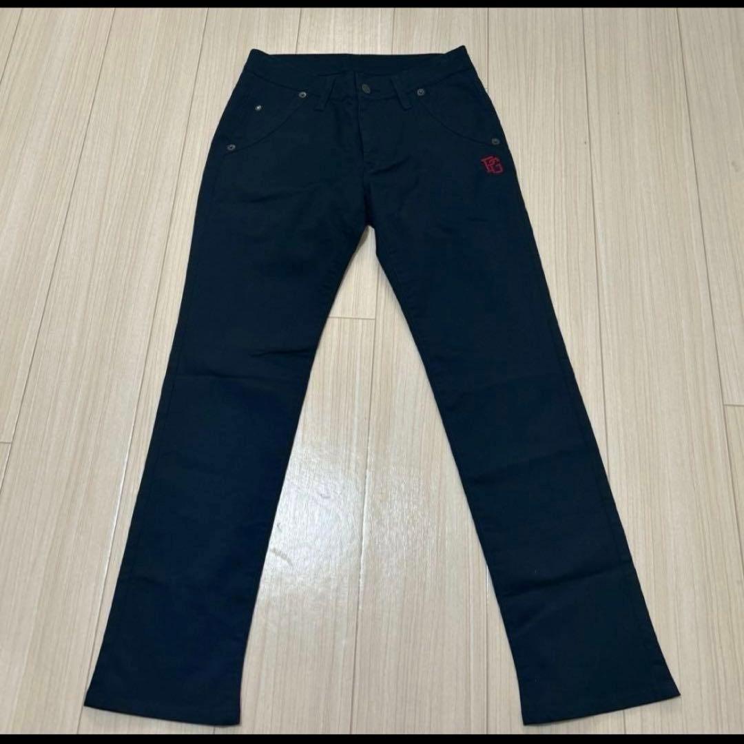 パーリーゲイツ レディース ゴルフパンツ 1 ネイビー 刺繡ロゴ 美品 M