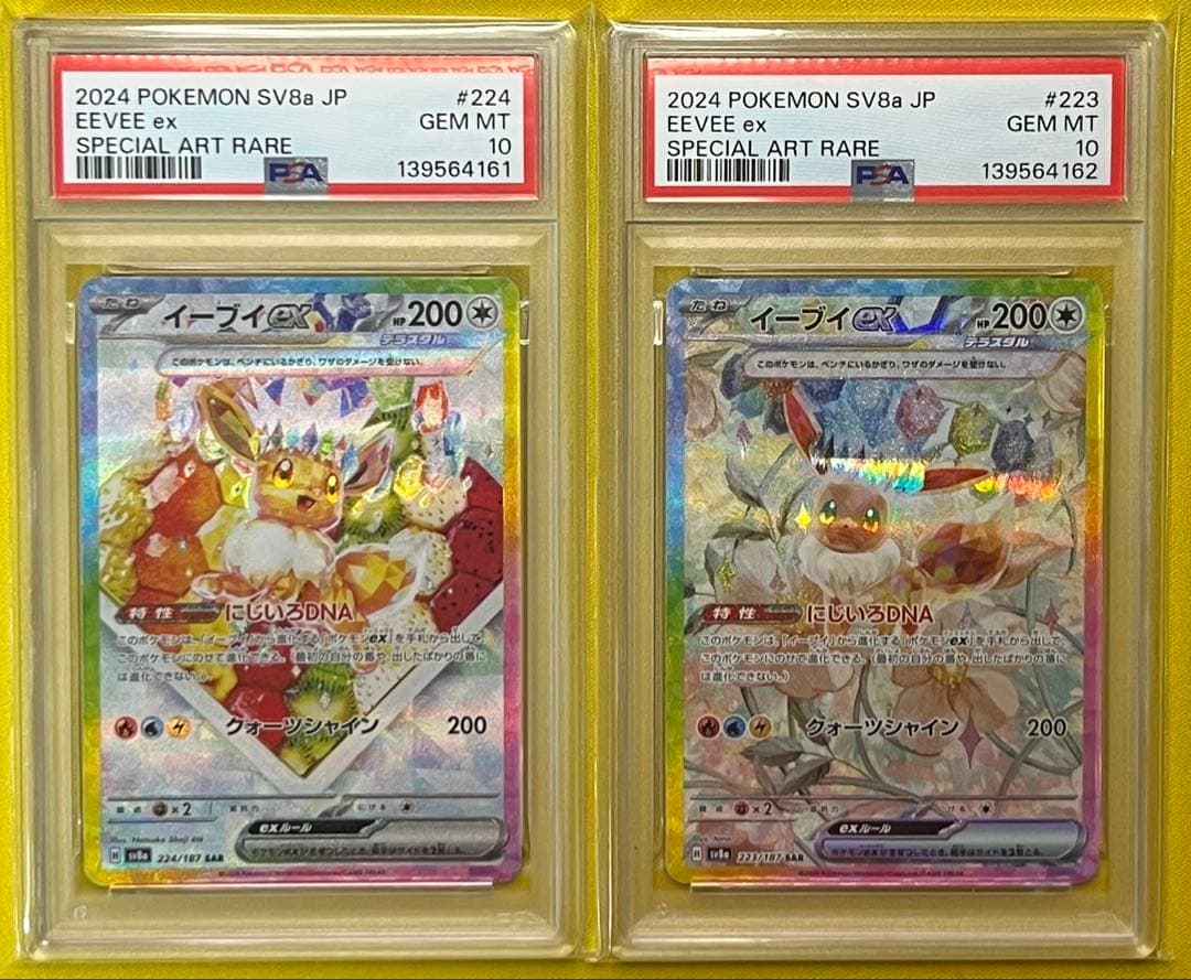 ポケモンカード PSA10 イーブイex SAR 連番 テラスタルフェスex PSA10】イーブイex SAR 2種類セット【連番】ポケモンカード テラスタル