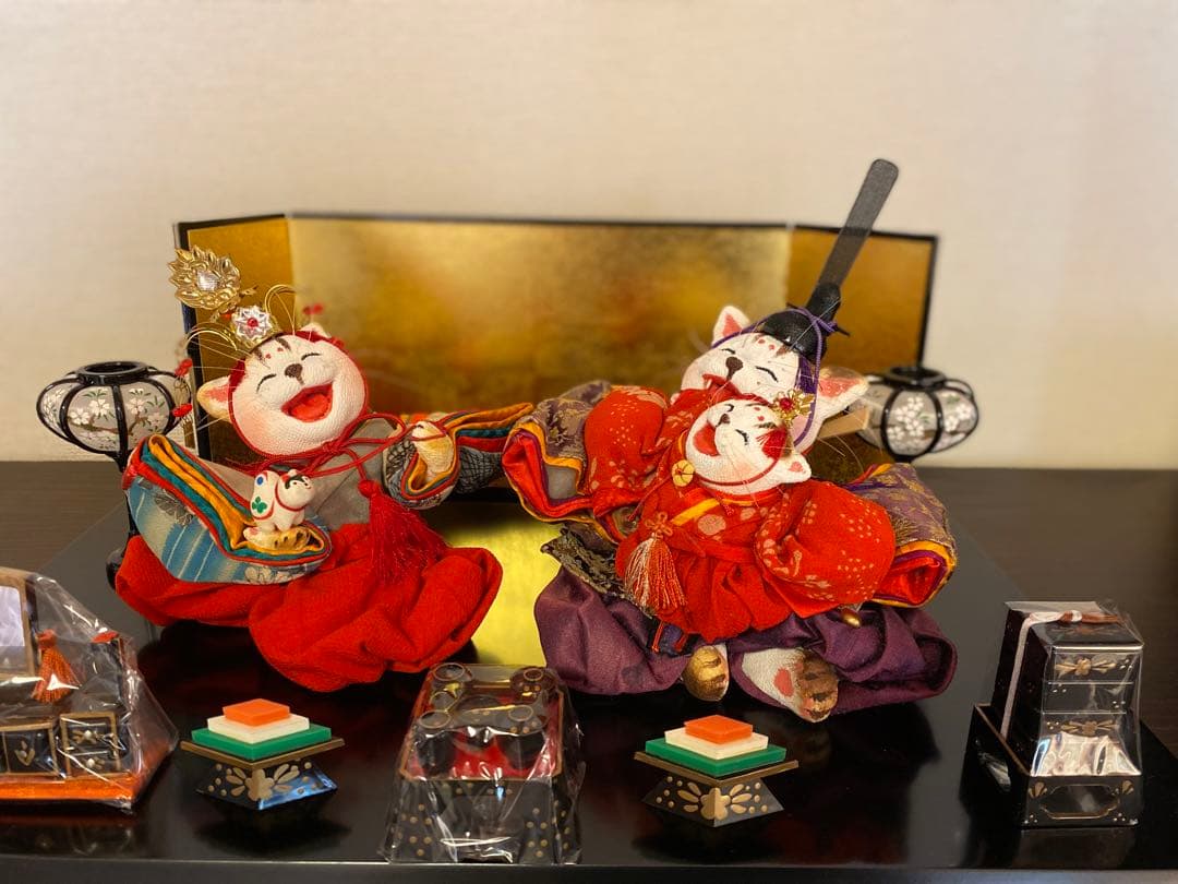 創作人形作家石渡いくよ作◇雛人形◇猫雛人形◇古布縮人形◇笑顔溢れる