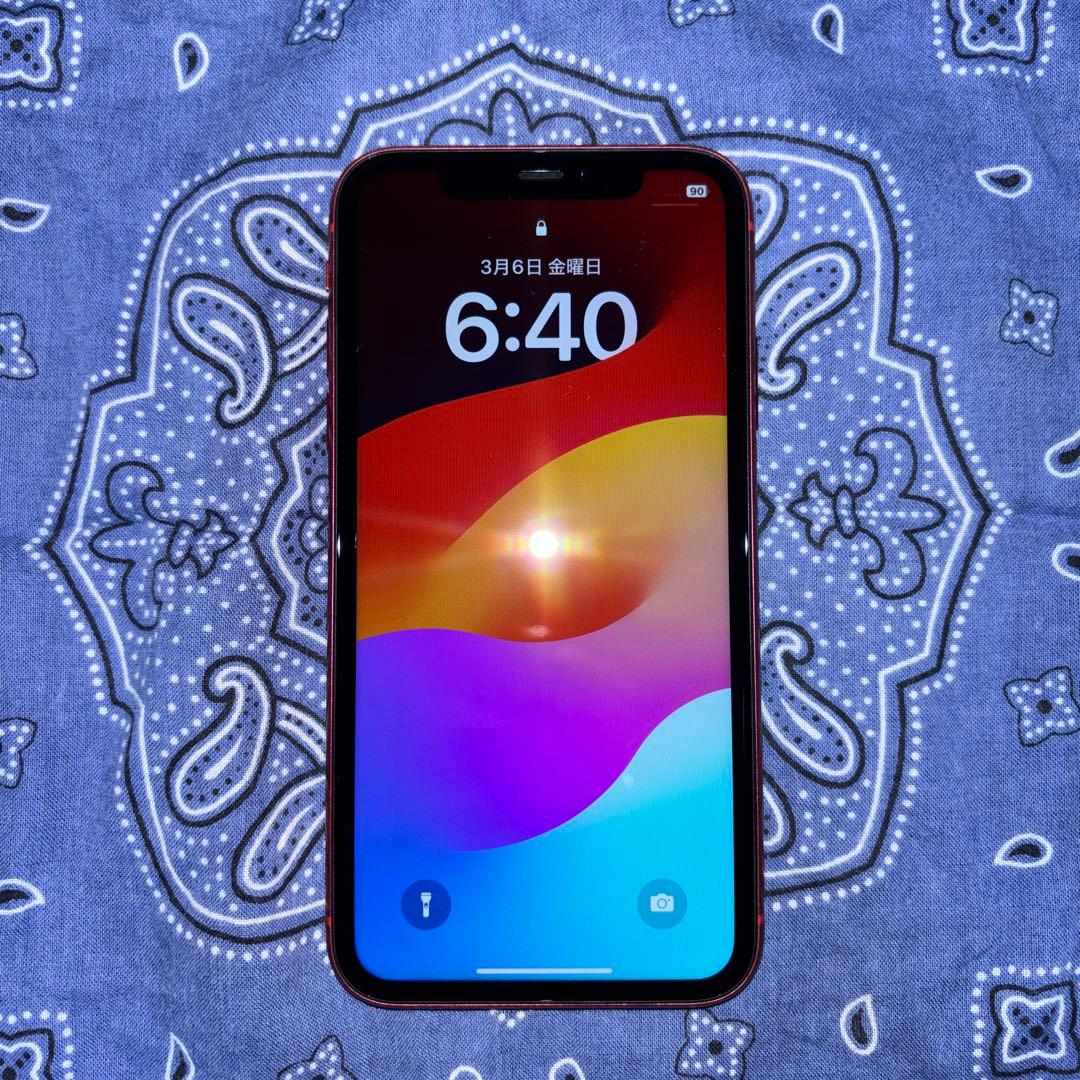 iPhone11 RED 64GB SIMフリー Apple スマホ本体 - メルカリ