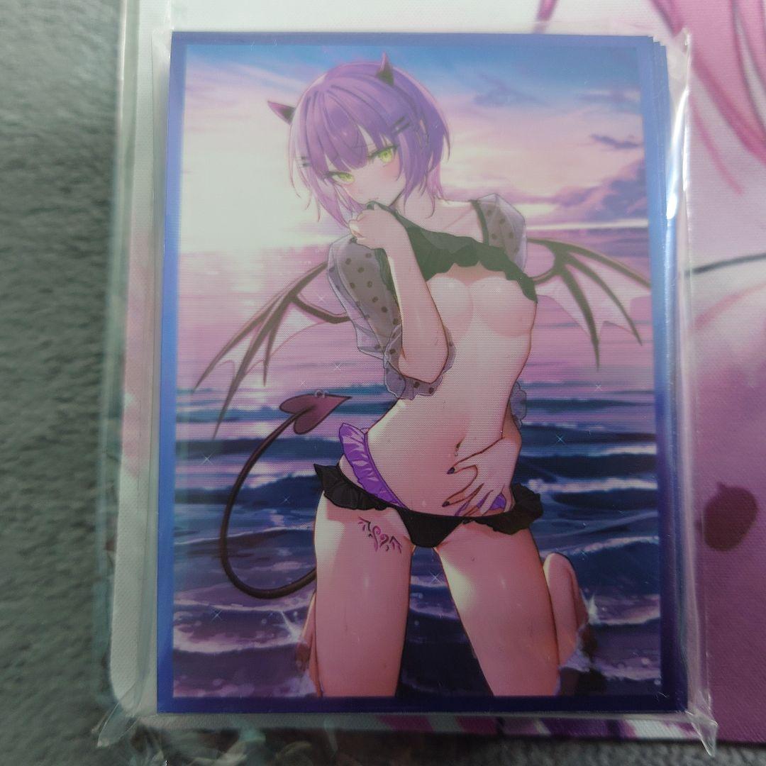 α2 ホロライブ 濡れる&海&悪魔の翼 常闇トワ スリーブ&プレイマット