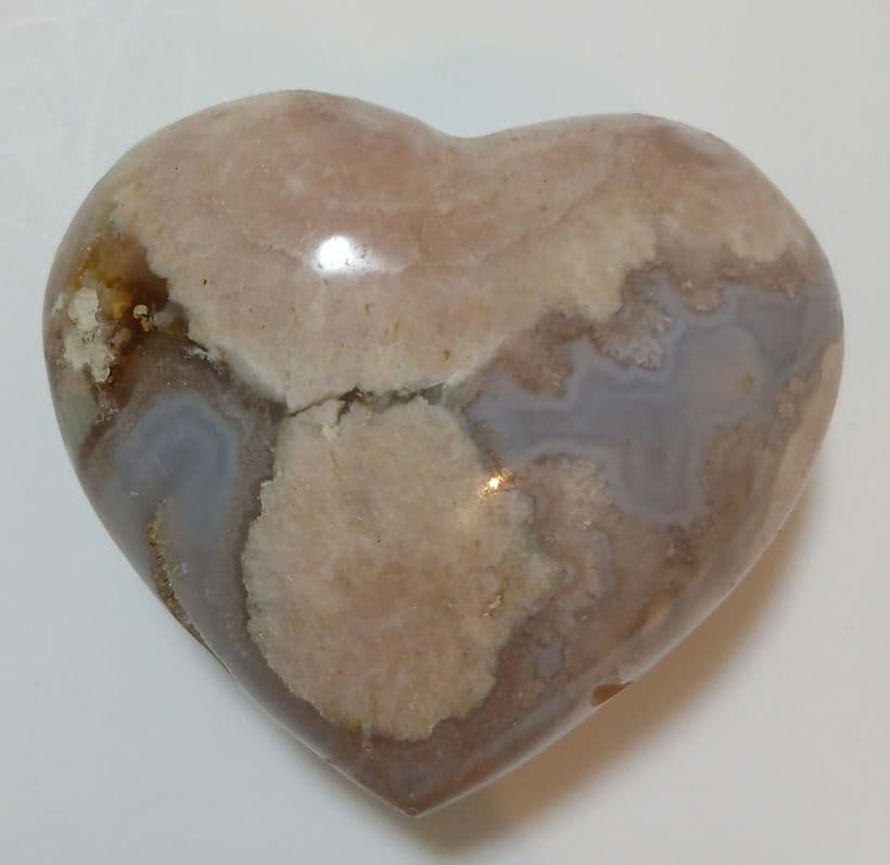 桜瑪瑙 ぷっくり ハート 置物 天然石 握り石 - メルカリ