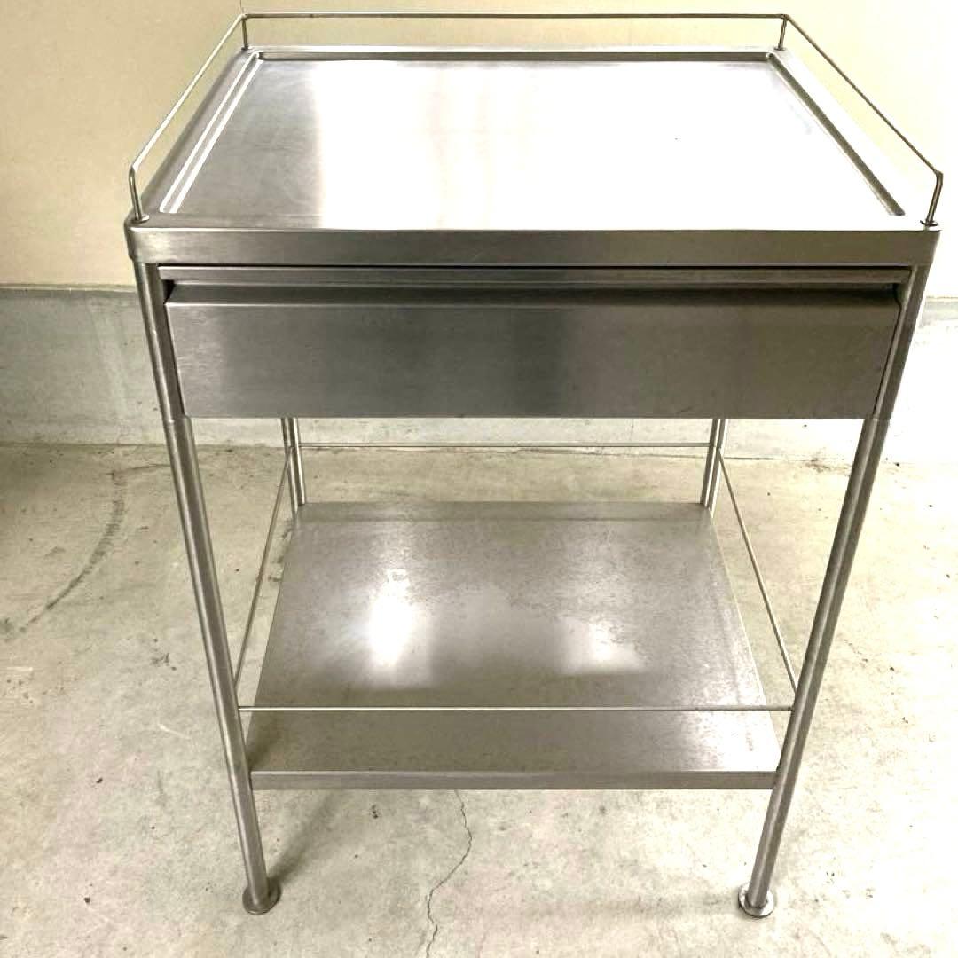 D45×W60×T86　送料込　ステンレス作業台　キャスター付き D45×W60×T86 送料込 ステンレス作業台 キャスター付き