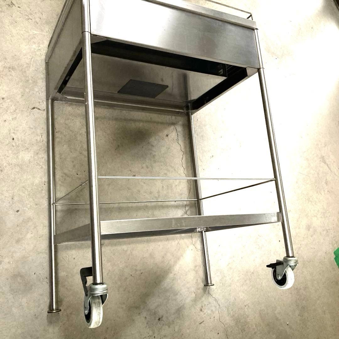 D45×W60×T86 送料込 ステンレス作業台 キャスター付き