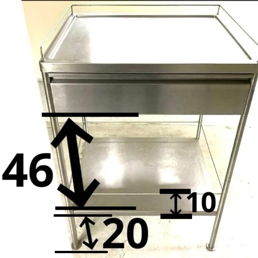 D45×W60×T86 送料込 ステンレス作業台 キャスター付き
