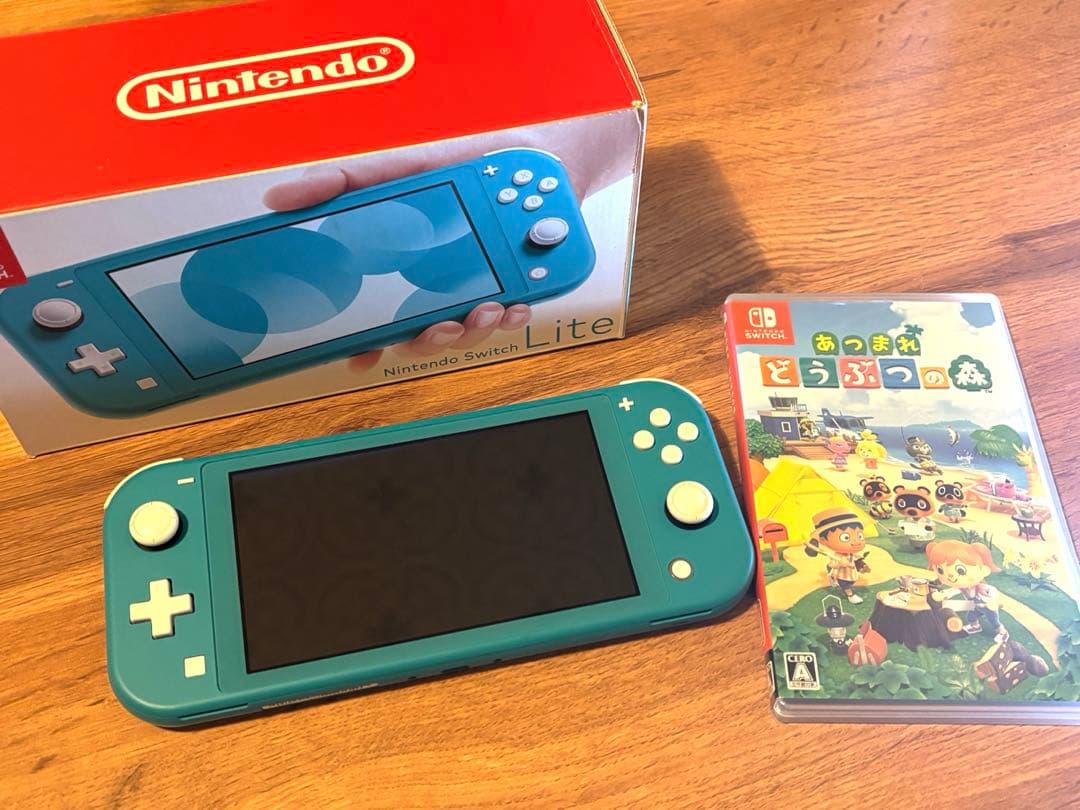 Nintendo Switch Lite ターコイズ + あつまれどうぶつの森 - メルカリ