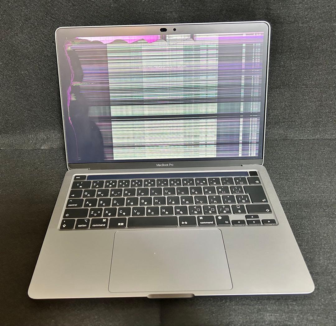 MacBookPro 13インチ M1 2020 画面割れ 外部モニター動作OK MacBook Air (M1, 2020) いつの間にかの液晶割れ 部品交換 修理
