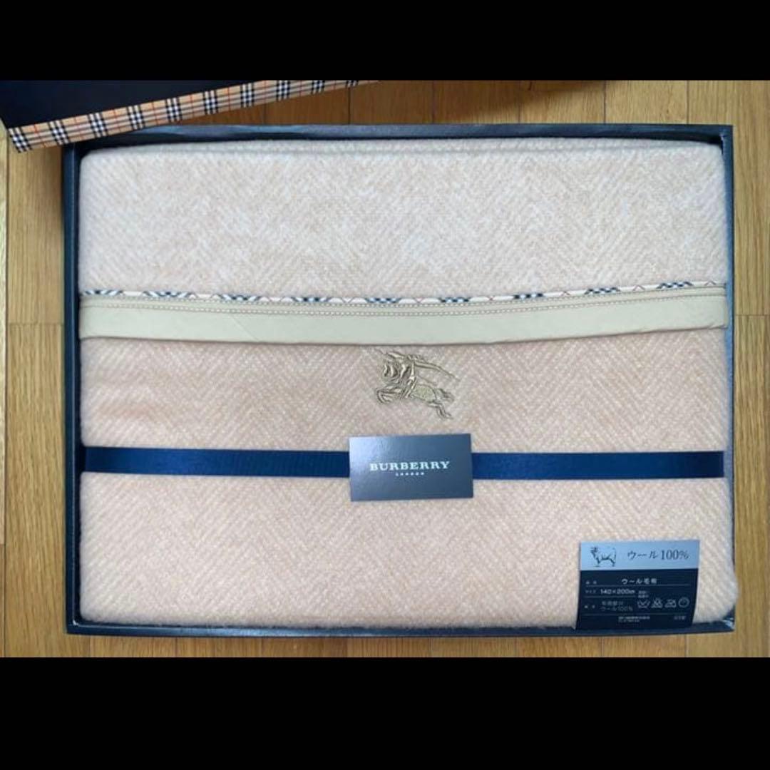 BURBERRY バーバリー ウール100％ 毛布 日本製 - メルカリ