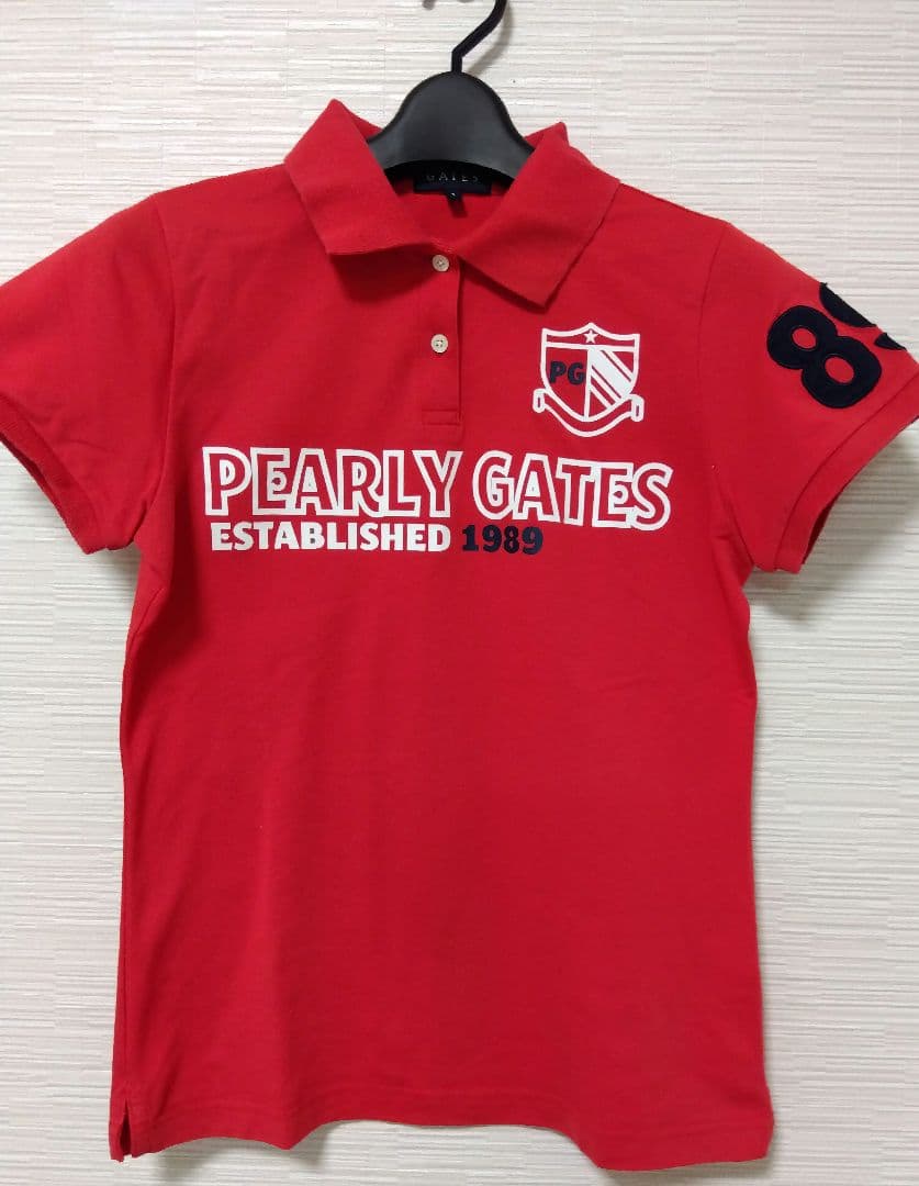 PEARLY GATES 赤 ポロシャツ M - メルカリ