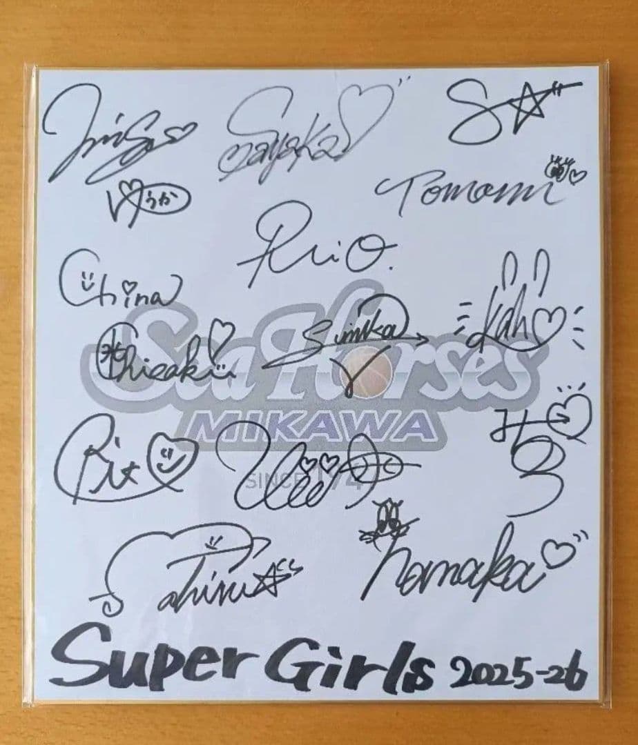 Bリーグ シーホース三河 Super Girls 全メンバー直筆サイン色紙 - メルカリ