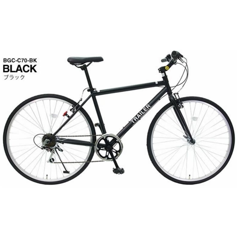 TRAILER★27インチ★ブラック【送料無料】クロスバイク★700C★シマノ製 楽天市場】クロスバイク 格安 自転車 街乗り 送料無料 8割完成車