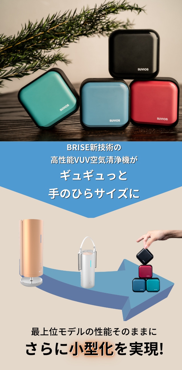 手のひらサイズでフィルターレス。さらに