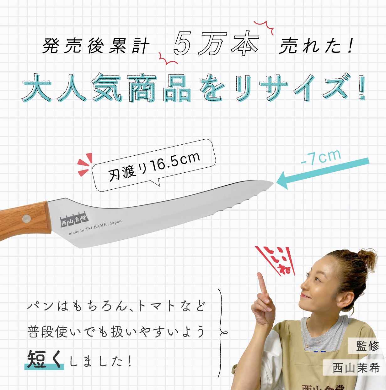 ステキな切れ味に驚愕！？西山茉希さん監修！燕三条から贈る毎日使える